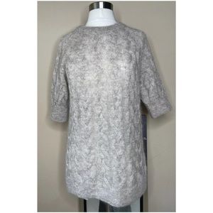 COS  CABLE KNIT MOHAIR 3/4 SLEEVE CREW NECK XS